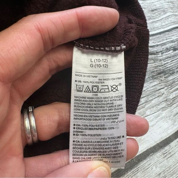 Old Navy Youth Kids Boy's Sweater Fleece Sweatshirt L LG Large 10 12 Burgundy - Picture 7 of 10